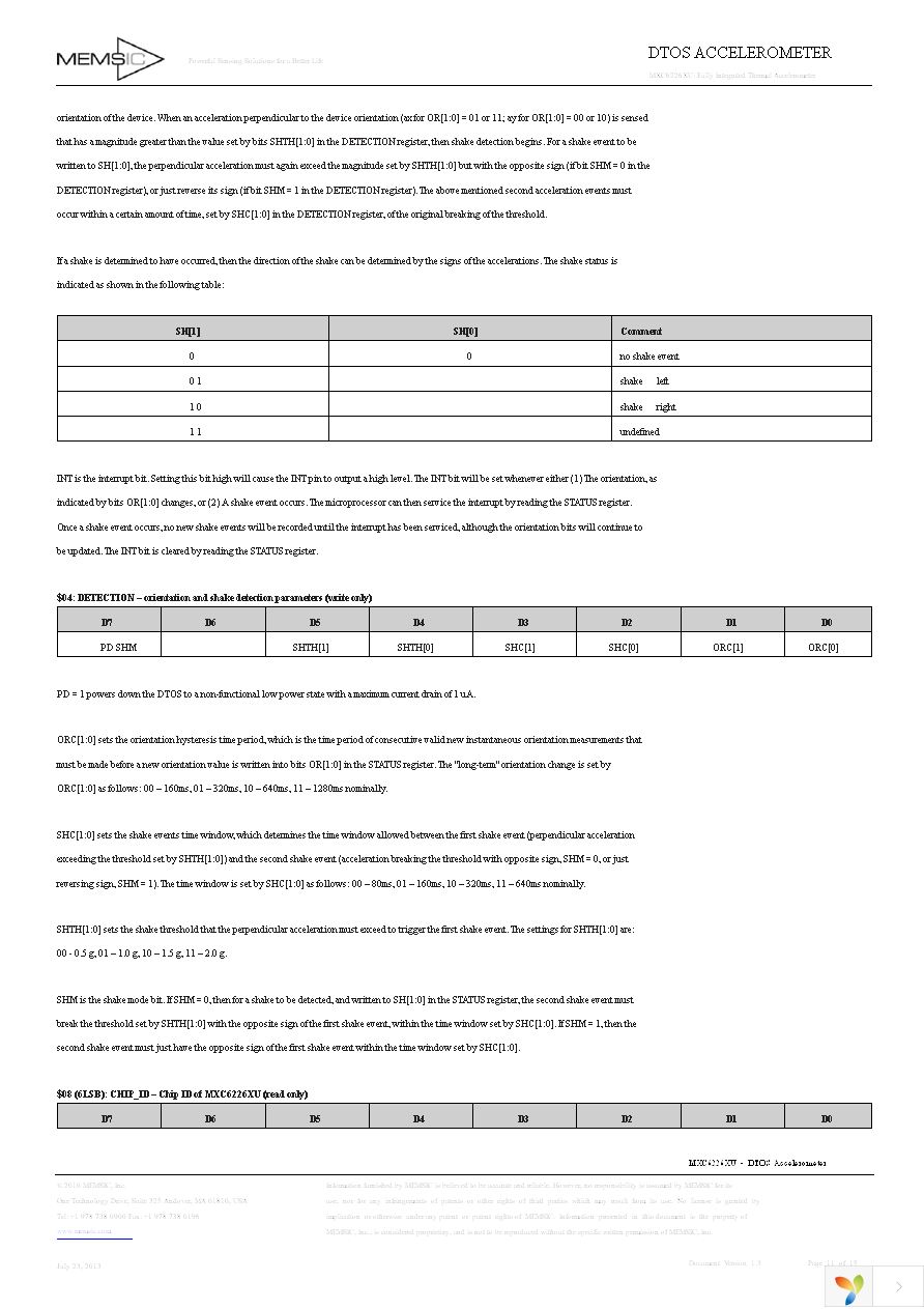 MXC6226XU DTOS Page 11